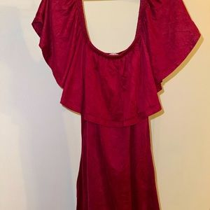 Off the shoulder ruffle dress